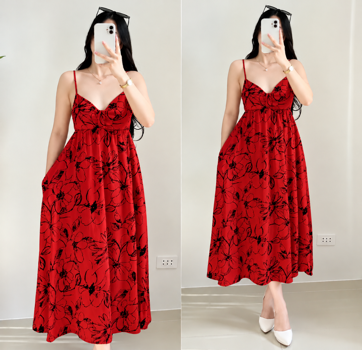 ANTONETTE PADDED LONG DRESS (BUY TWO TAKE ONE)