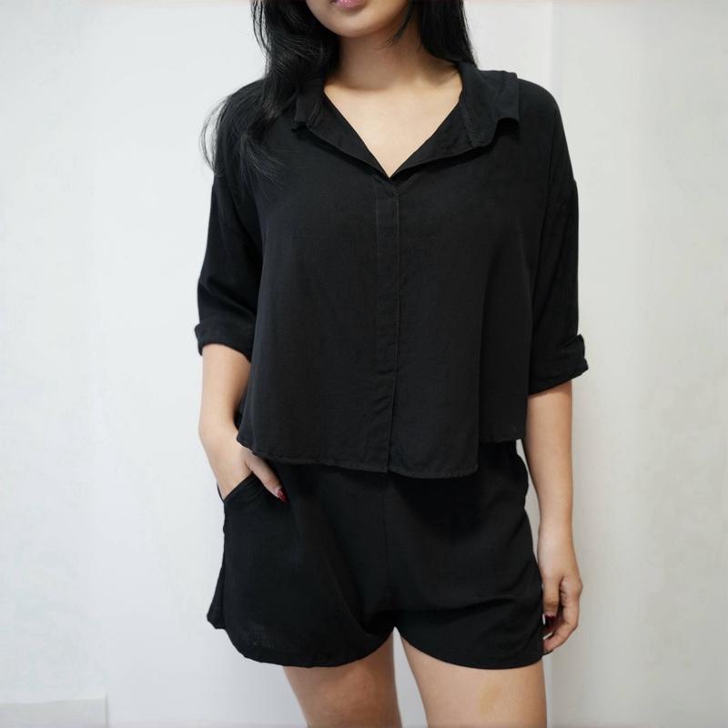 Betty Polo and Shorts Linen Terno (BUY 1 TAKE 1 FREE)
