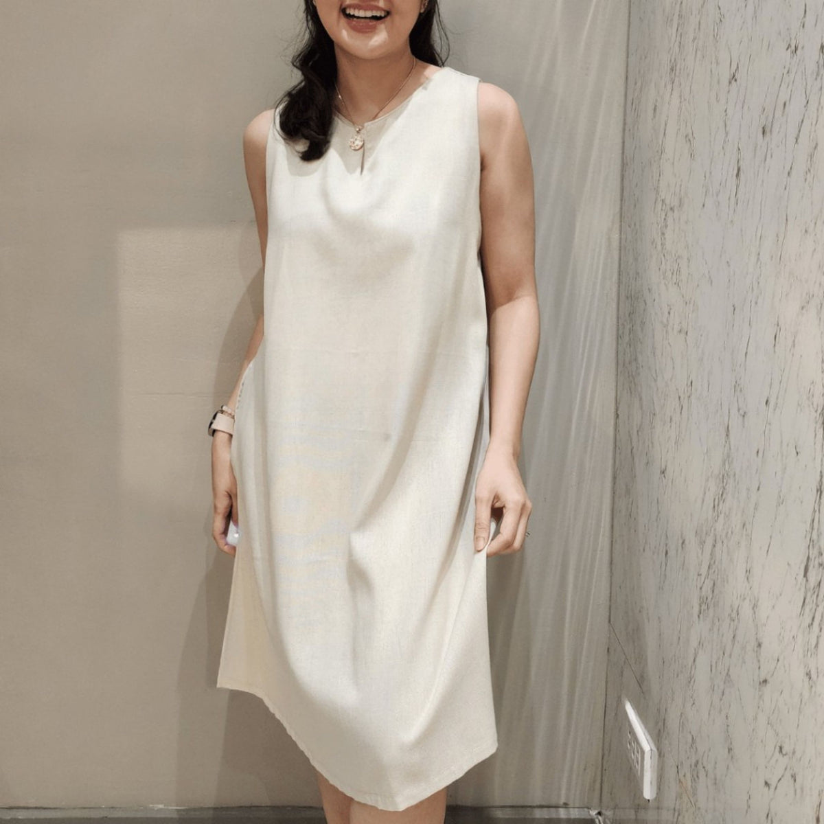 XANAYA COTTON LINEN DRESS  (BUY2TAKE1FREE)