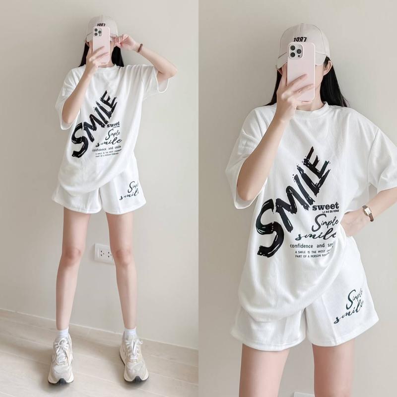 Smile Waffle Terno Top & Short