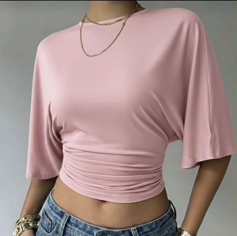 JAS CASUAL TOP Knitted Fabric Round Neck (BUY 1 TAKE 1)