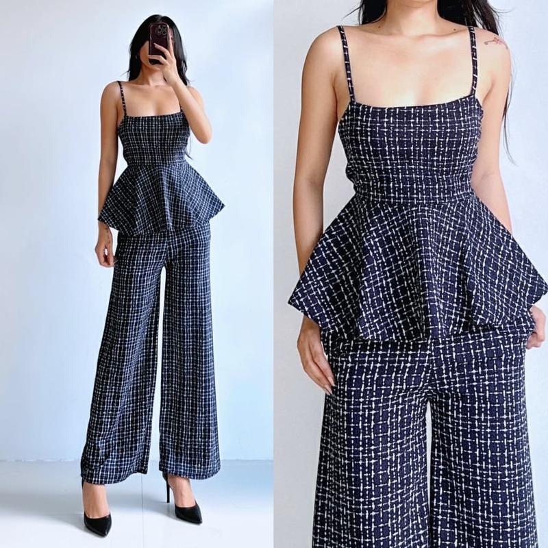 Paulina Checkered Casual Tweed Terno (BUY 1 TAKE 1 FREE)
