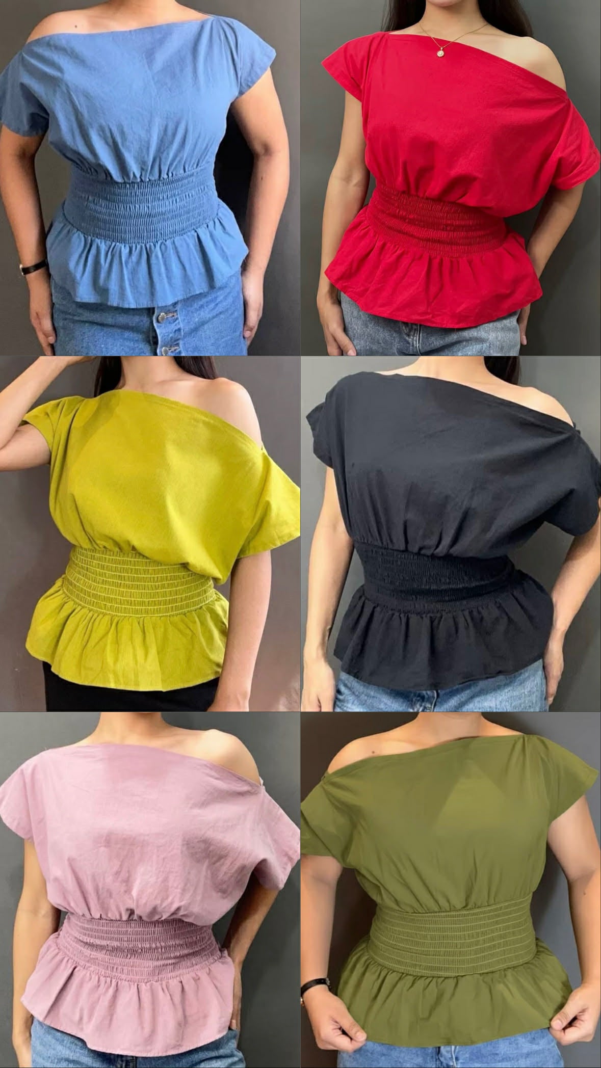 Zanzeli Assymetrical Top   (BUY 1  TAKE 1  FREE)