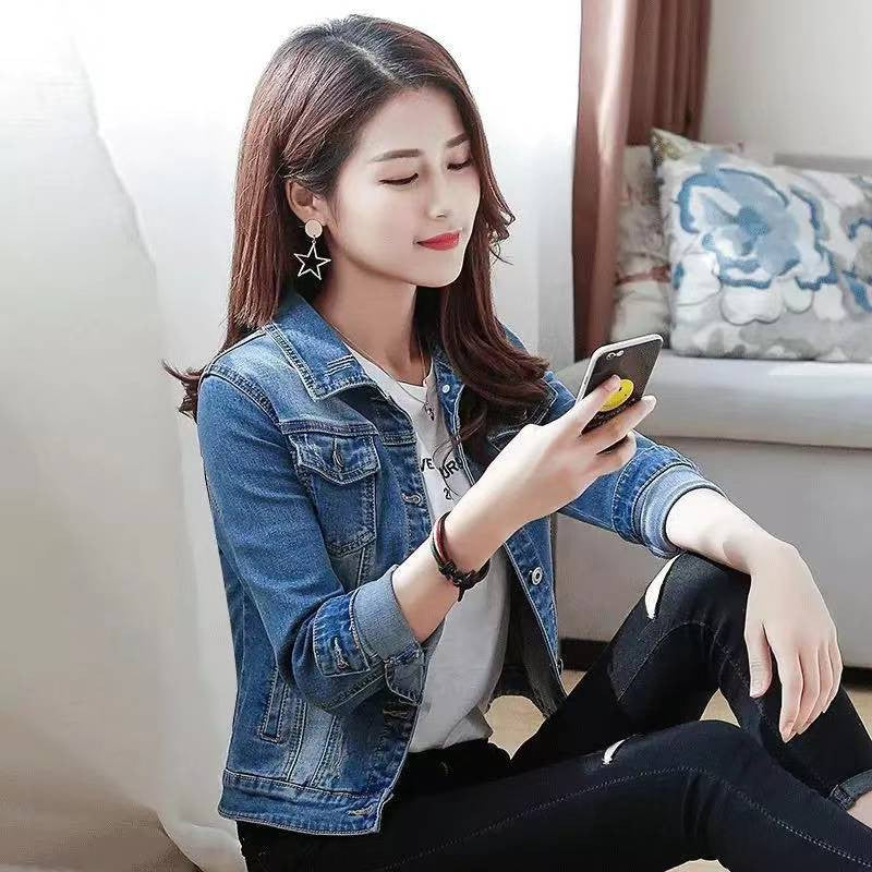 Korean Soft Denim Knit and Maong Jacket [Buy1Take1FREE]