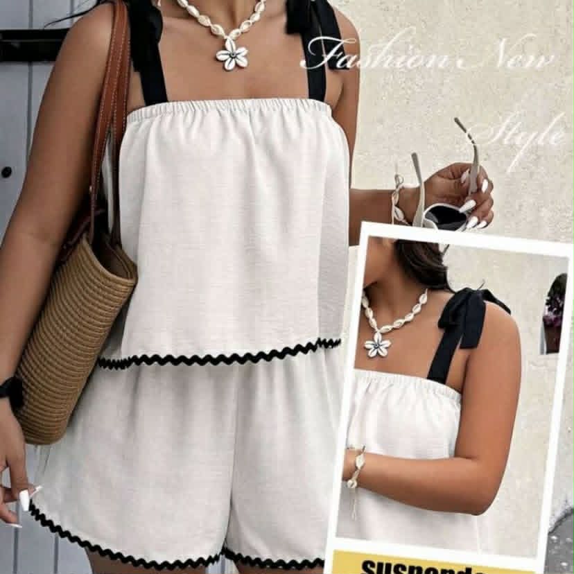 MARIELLE SELF TIE TOP & SHORTS