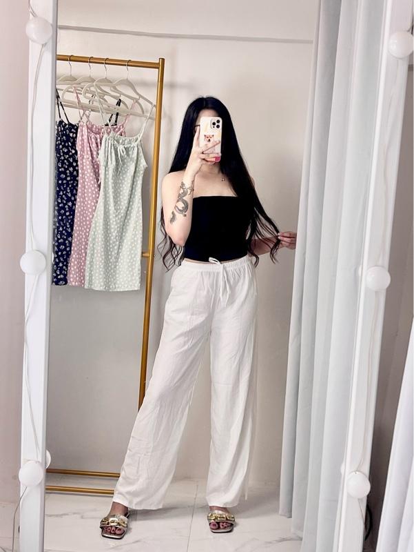 ATASHA COTTON LINEN WIDELEG PANTS  (BUY 1 TAKE 1 FREE)