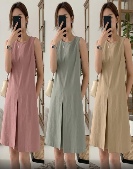 Hiraya Summer Sleeveles Dress  BUY 1 TAKE 1 FREE