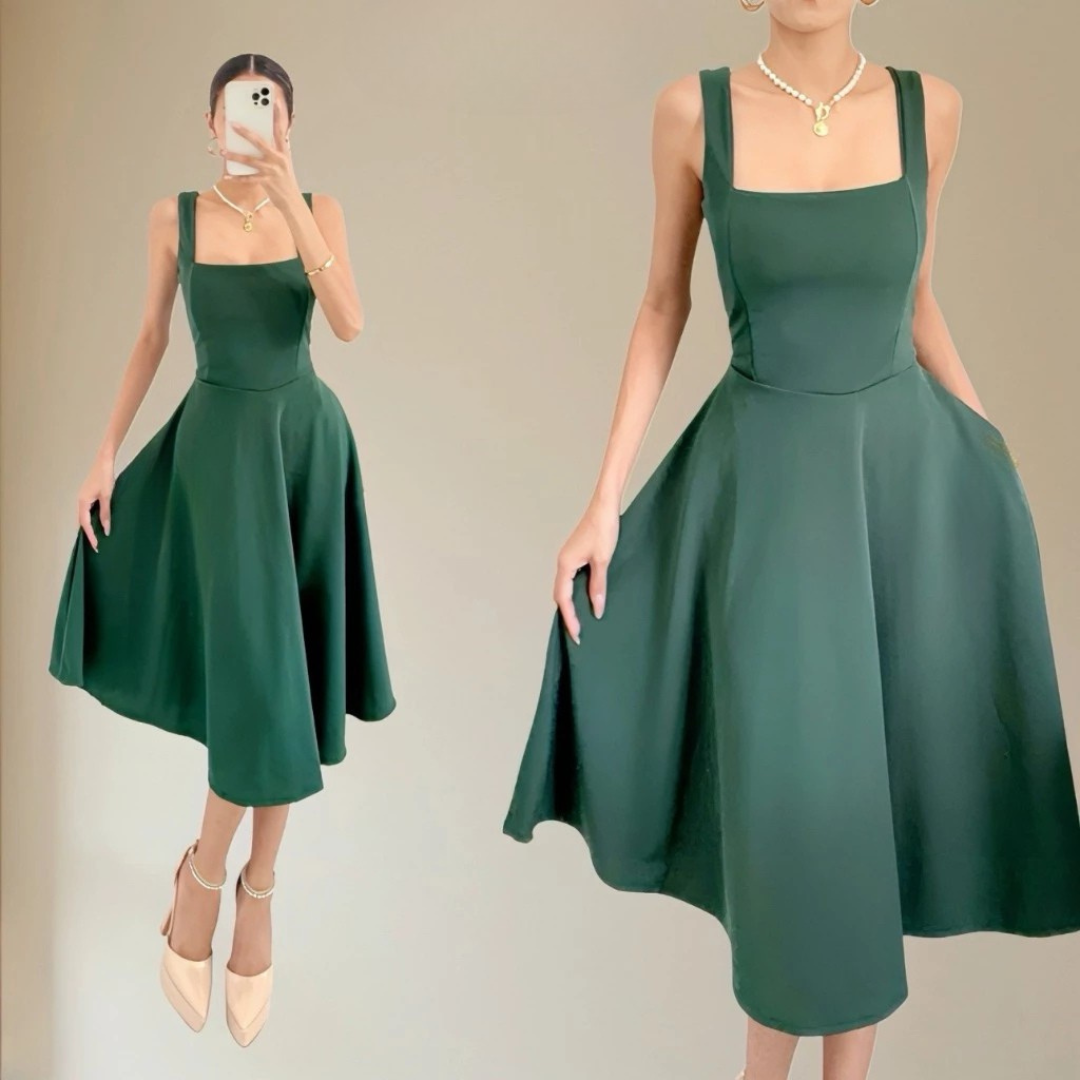 Sleeveless Dress With Oneside Pocket (BUY 1 TAKE 1 FREE)