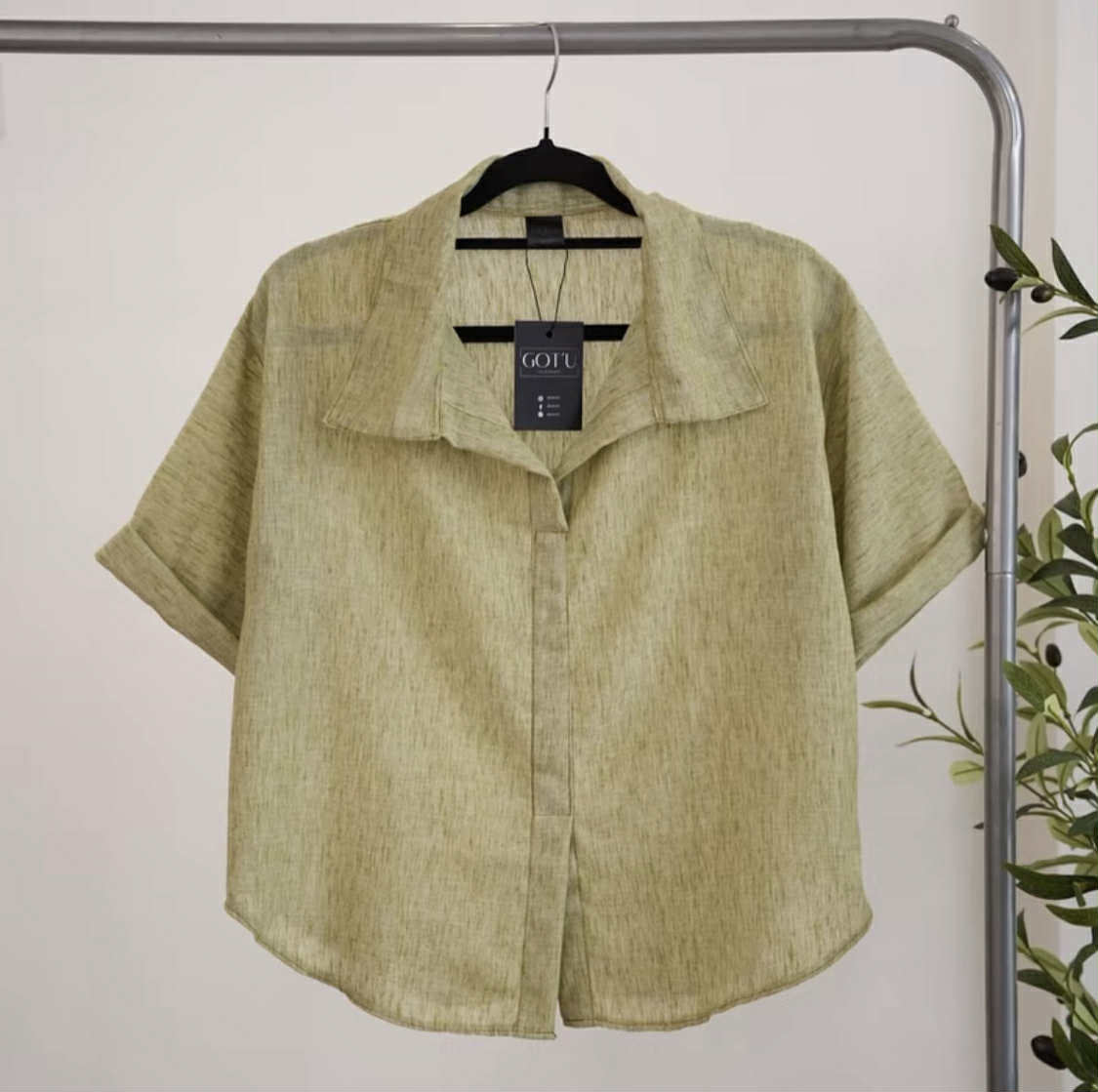 MAXIE PREMIUM LINEN POLO TOP (BUY 2 TAKE 1)