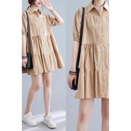 Nathalia Ruffle Korean Dress