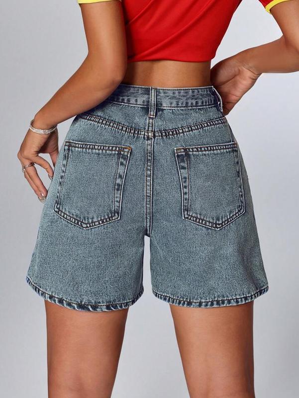 KOREAN HIGH WAIST DENIM SHORTS BUY 1 TAKE 1 FREE