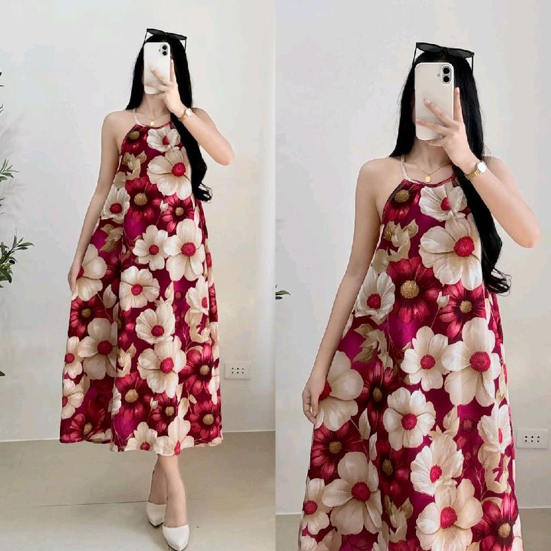 Almira Back Tie Long Dress