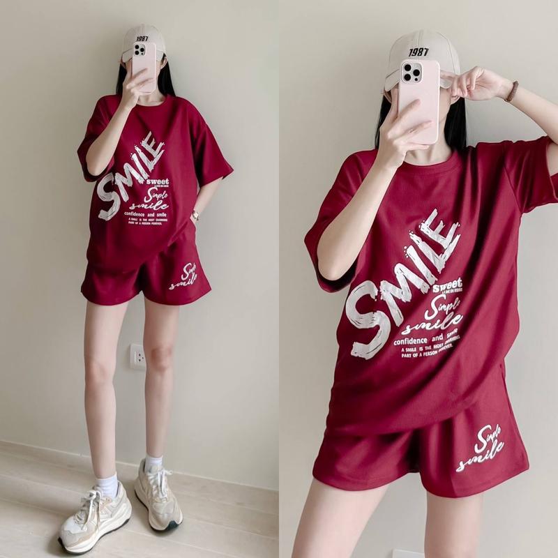 Smile Waffle Terno Top & Short