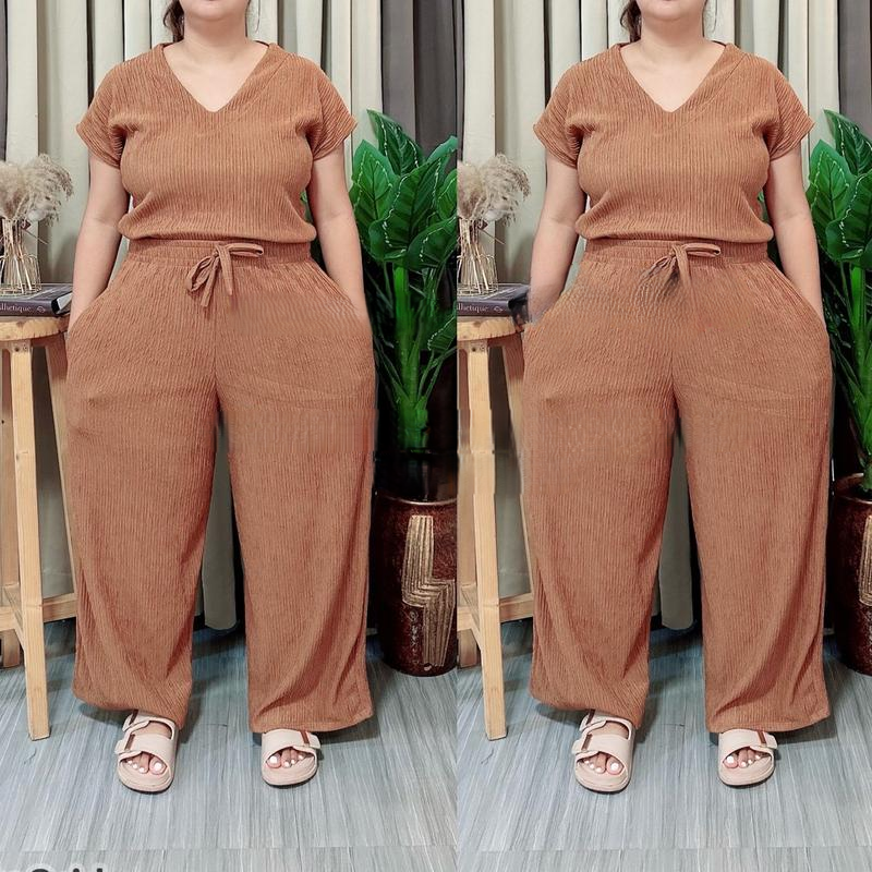 Ellise V-Neck Terno Boho Pants (BUY 1 TAKE 1 FREE)