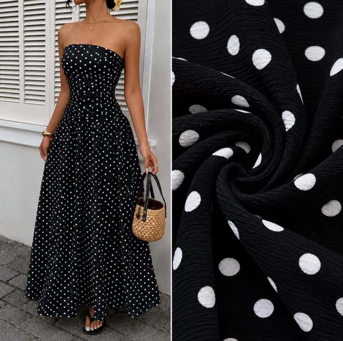 TUBE POLKA MAXI DRESS (BUY ONE TAKE ONE)
