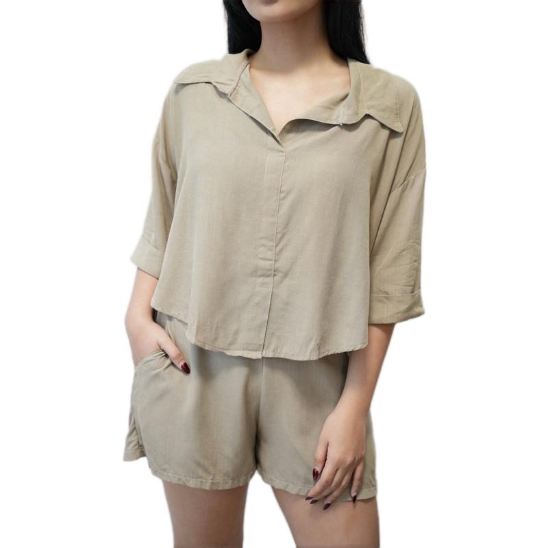 Betty Polo and Shorts Linen Terno (BUY 1 TAKE 1 FREE)