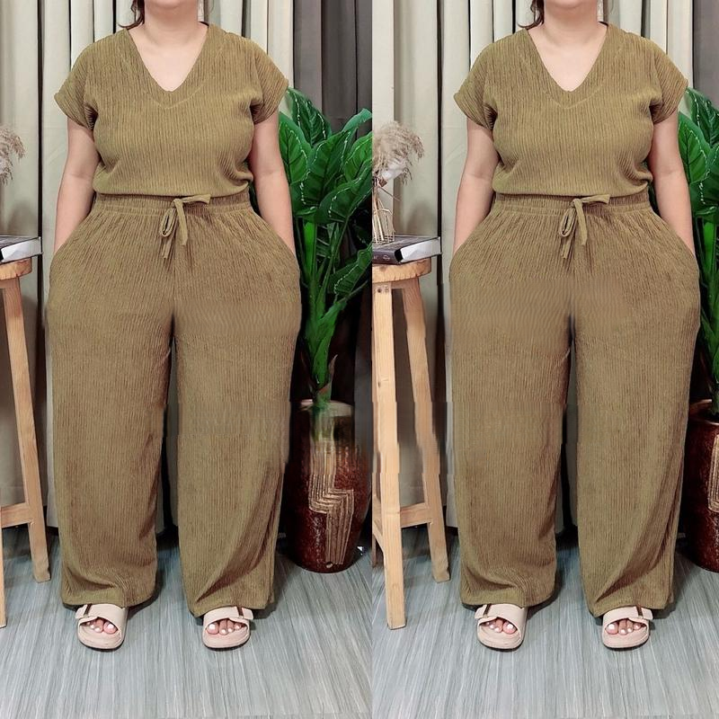 Ellise V-Neck Terno Boho Pants (BUY 1 TAKE 1 FREE)
