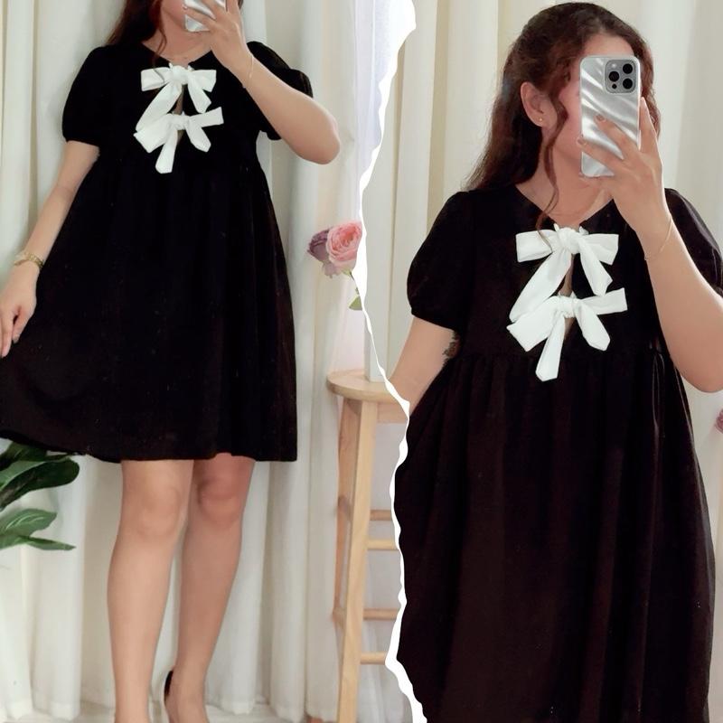 Frenchy Bow Puff Sleeve Dress BUY 1 TAKE 1 FREE