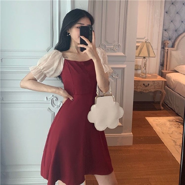 Chiffon off-the-shoulder Women Dress [BUY1TAKE1FREE]
