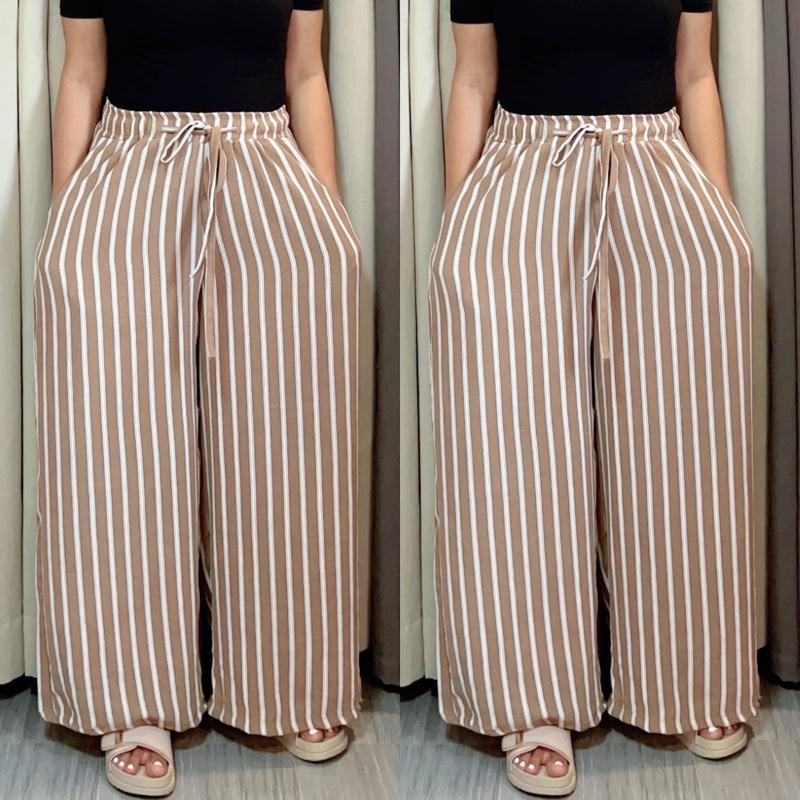 Sophia Wideleg Crampled Linen Pants