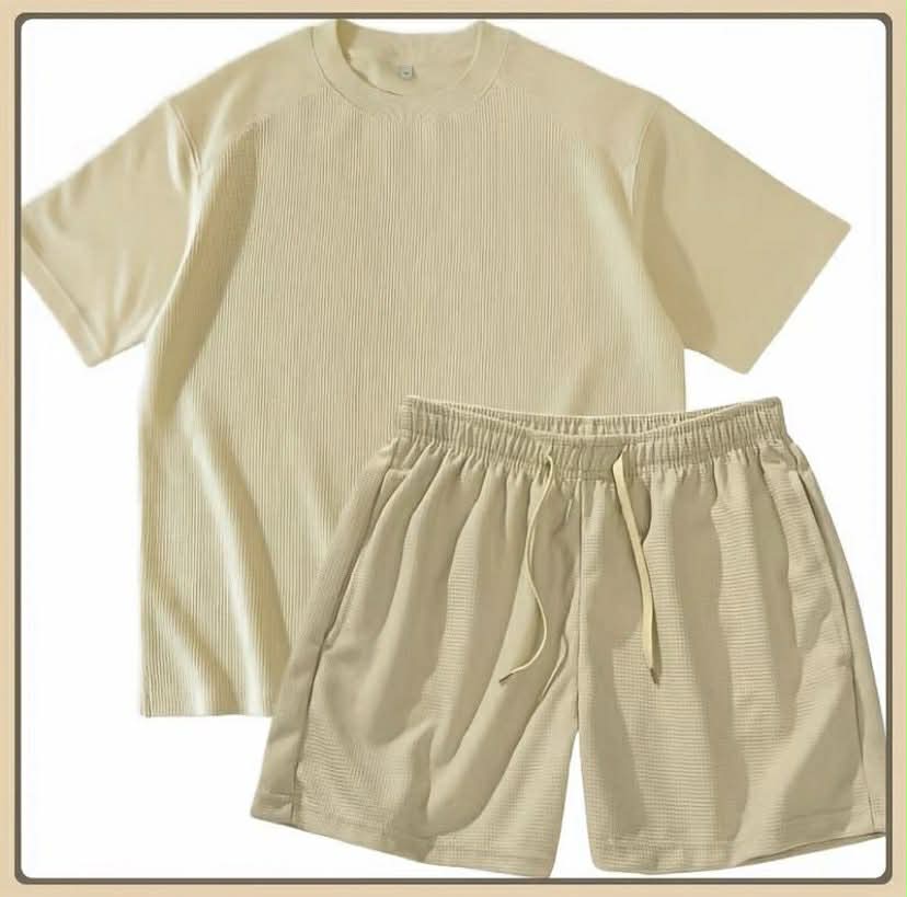 UNISEX Waffle T-shirt and Shorts Combo (BUY 1 TAKE 1)