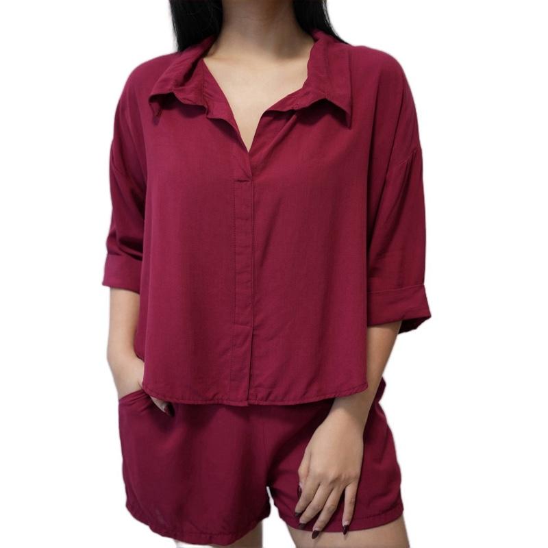 Betty Polo and Shorts Linen Terno (BUY 1 TAKE 1 FREE)