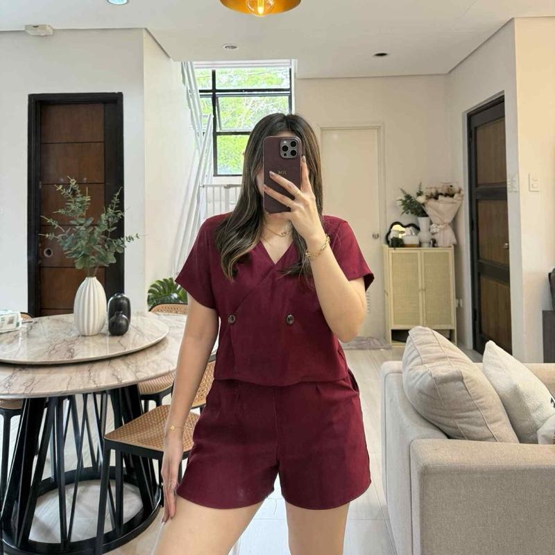 BIANCA COORDINATES Elegant Blouse & Short BUY 1 TAKE 1 FREE