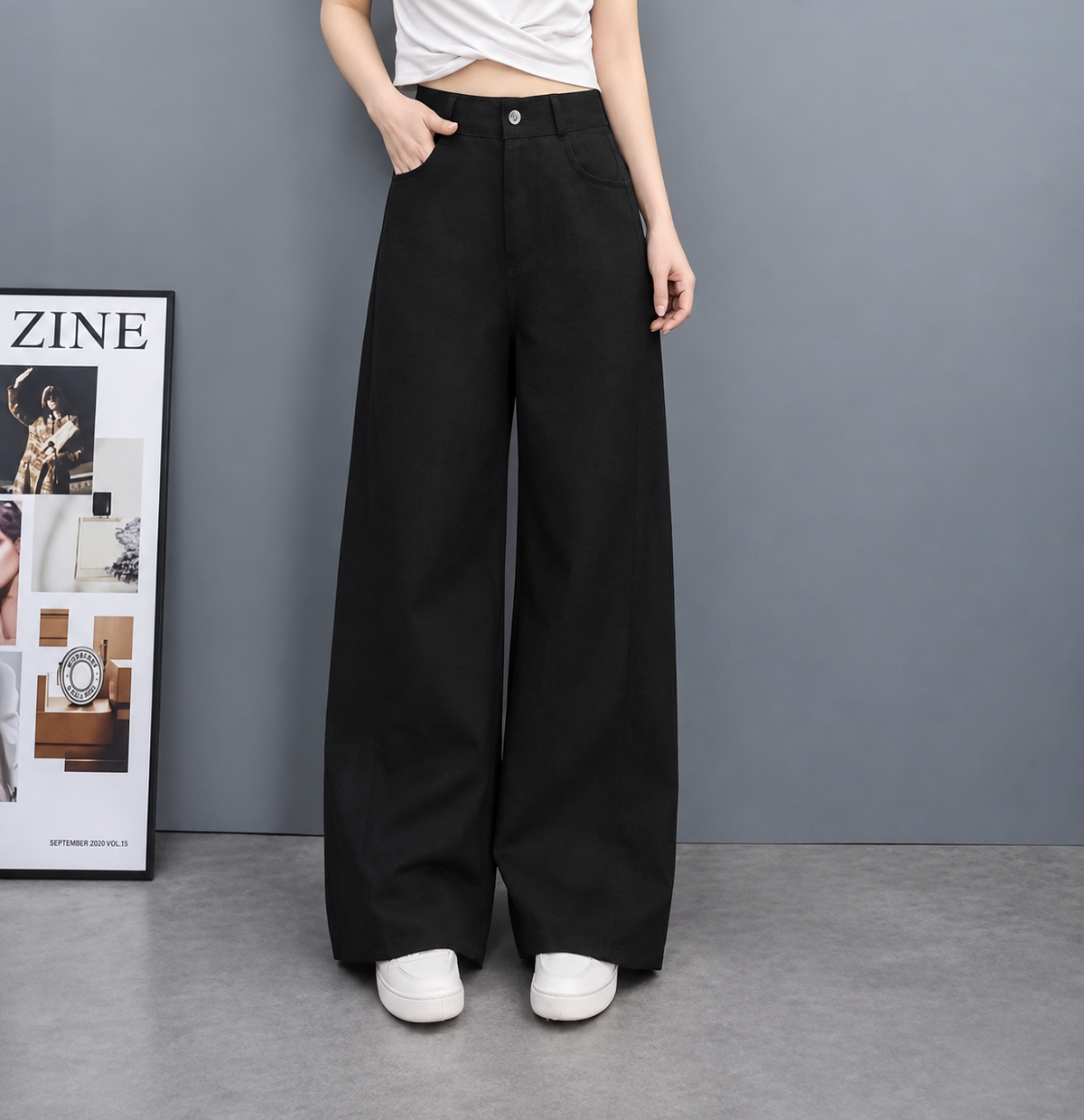 HIGHWAIST WIDELEG TROUSER (BUY ONE TAKE ONE)