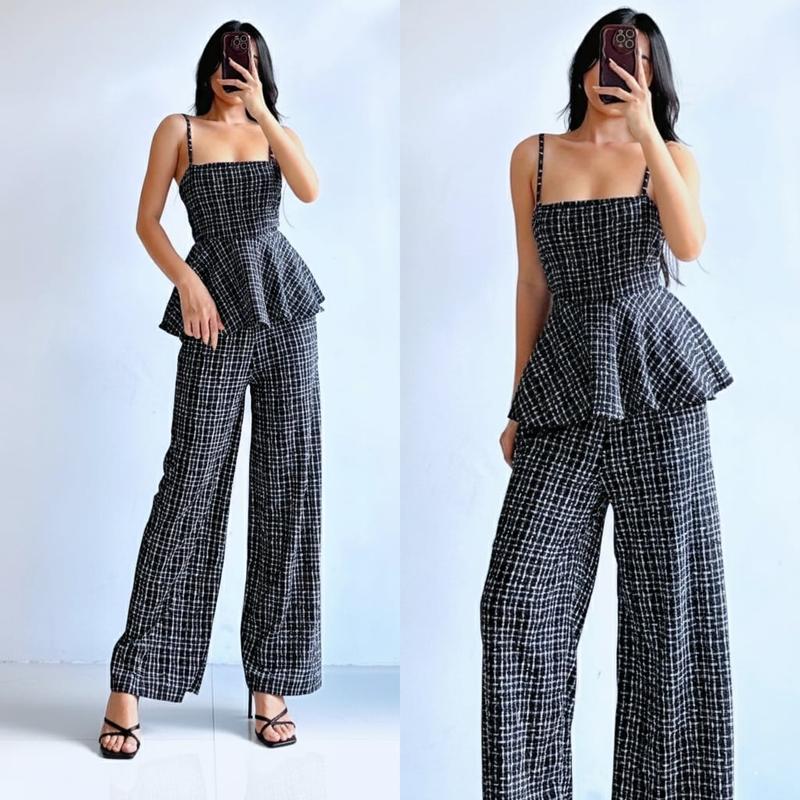 Paulina Checkered Casual Tweed Terno (BUY 1 TAKE 1 FREE)