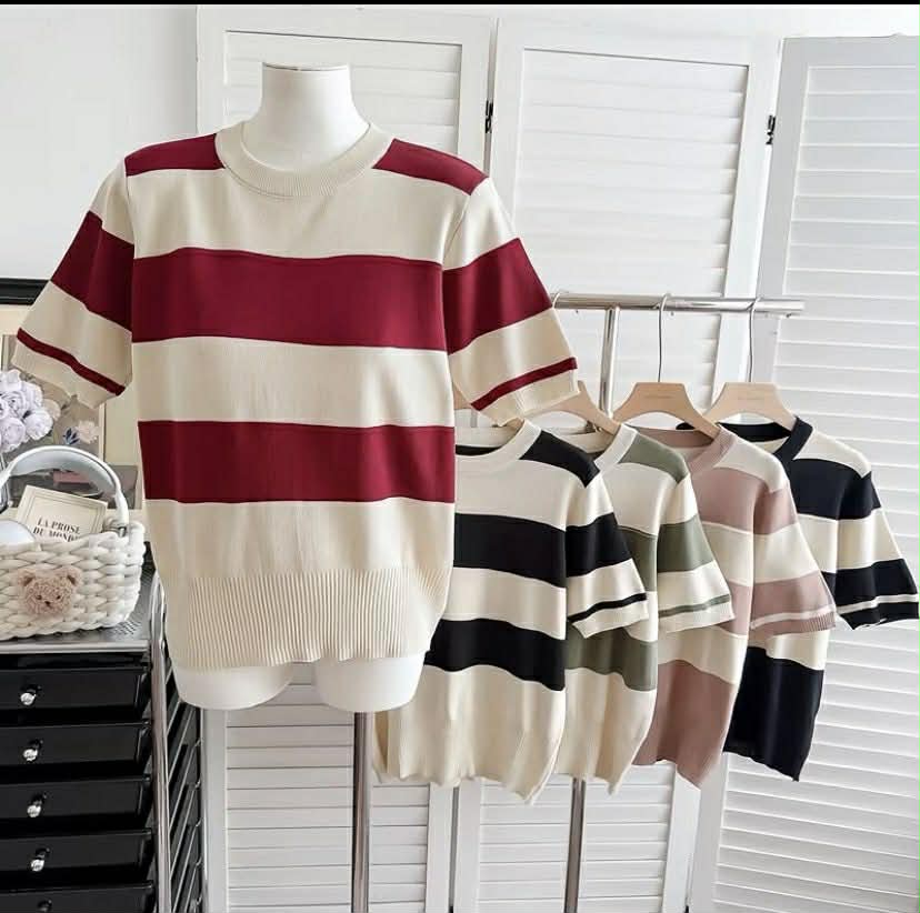 KOREAN KNITTED SHORT SLEEVE TOP (BUY 1 TAKE 1)
