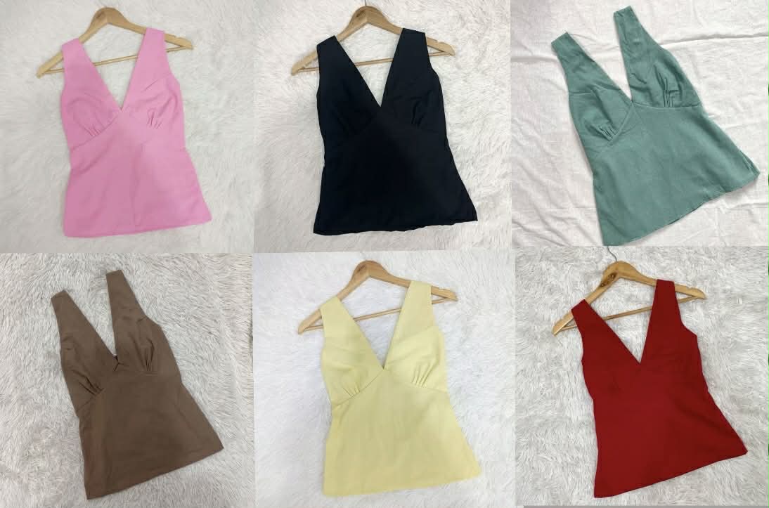Summer V-Neck Cotton Top (BUY 1 TAKE 1)
