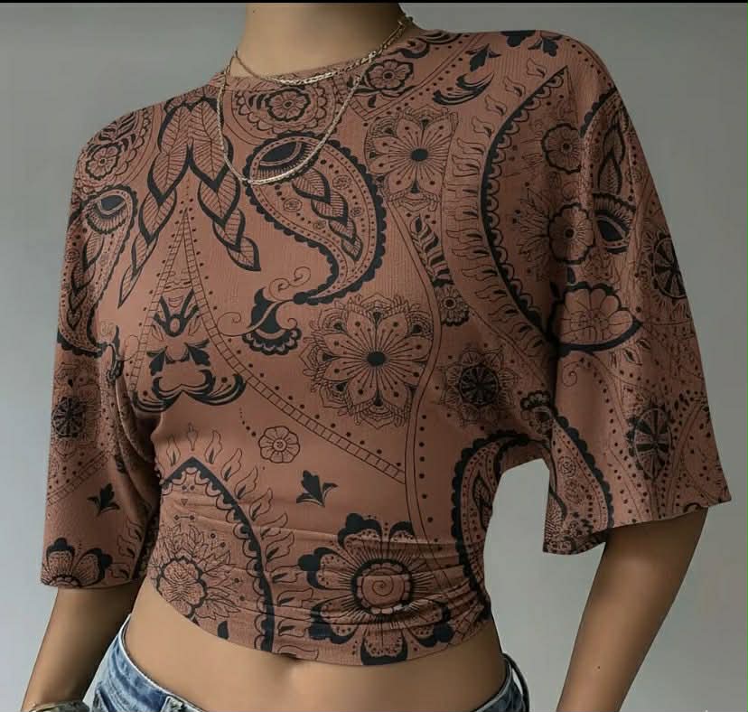 JAS CASUAL TOP Knitted Fabric Round Neck (BUY 1 TAKE 1)
