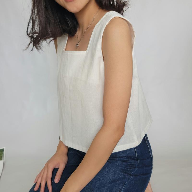 ANGELA PLAIN LINEN TOPS  (BUY 2 TAKE 1 FREE)