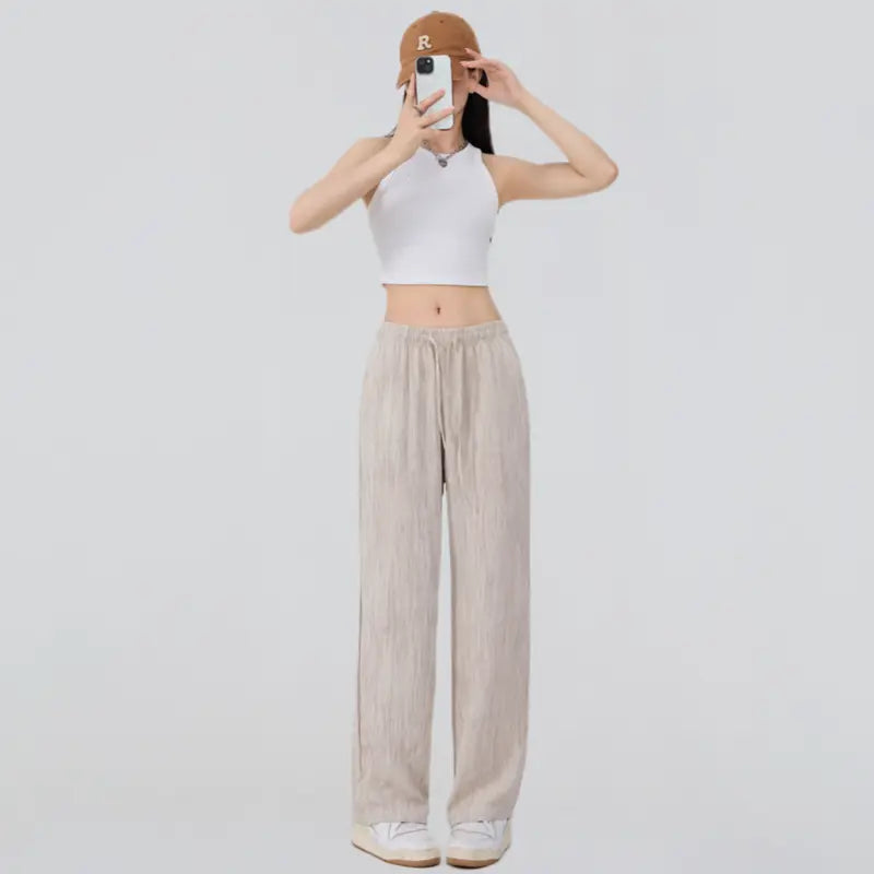 Korean High-Waisted Straight-Leg Pants BUY 2 TAKE 1 FREE