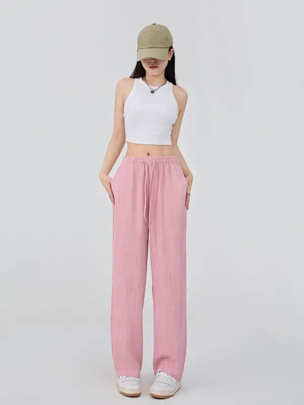 Korean High-Waisted Straight-Leg Pants BUY 2 TAKE 1 FREE