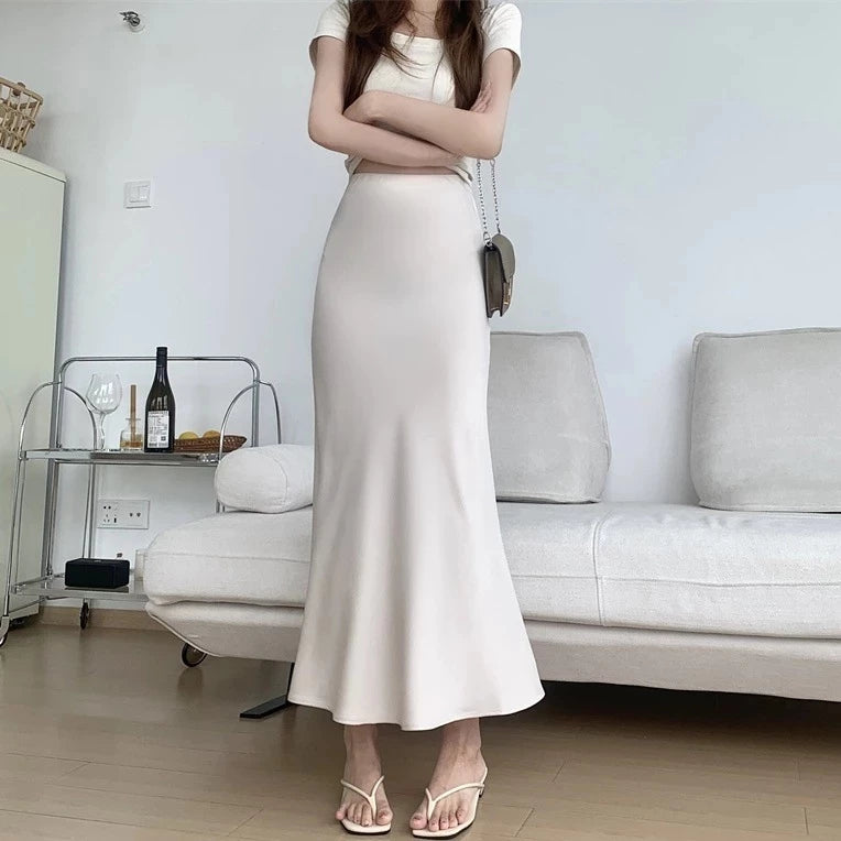 KOREAN CASUAL SATIN SKIRT BUY 1 TAKE 1