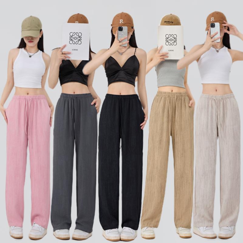 Korean High-Waisted Straight-Leg Pants BUY 2 TAKE 1 FREE