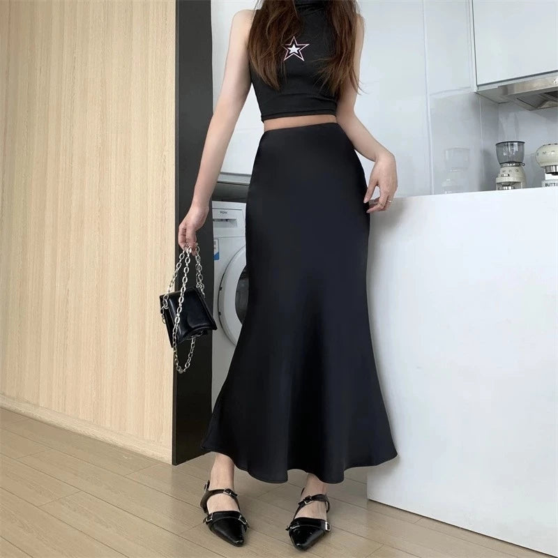 KOREAN CASUAL SATIN SKIRT BUY 1 TAKE 1