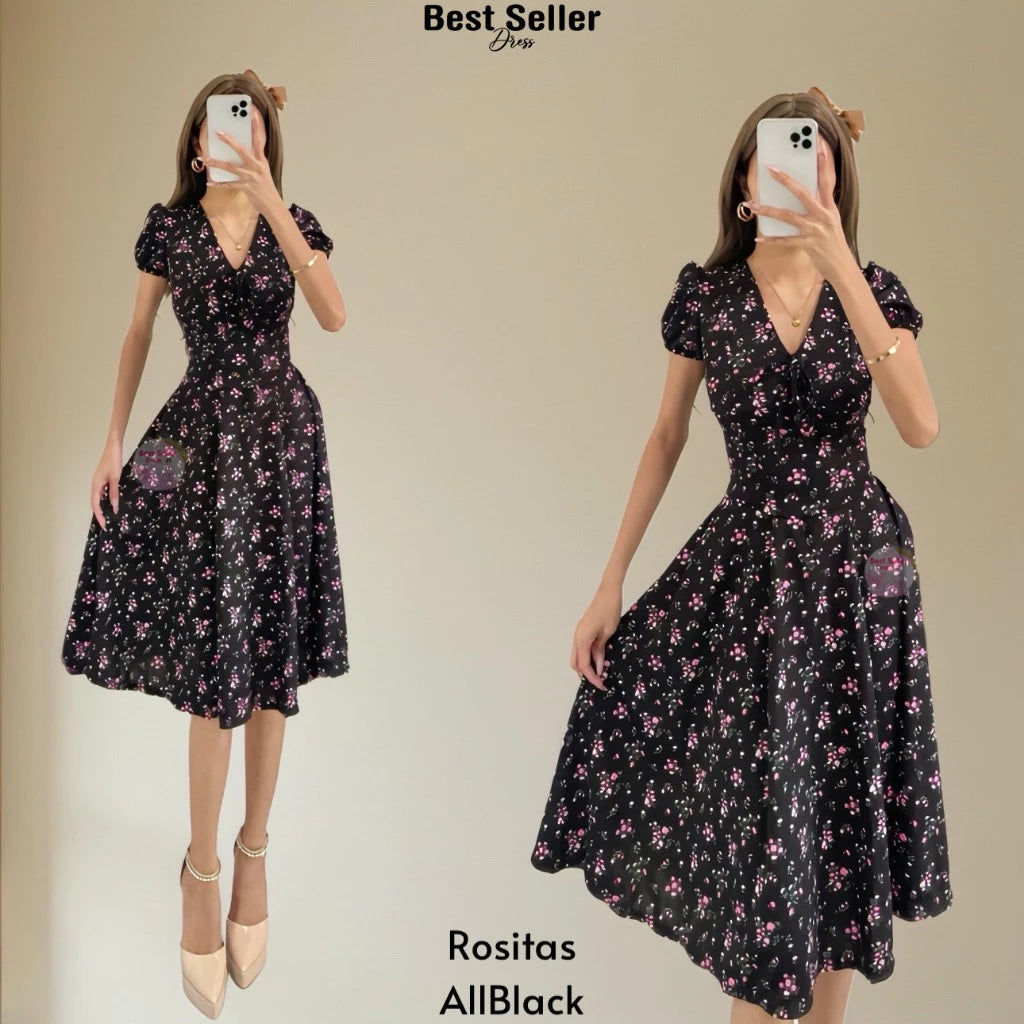VICTORIA PUFF SLEEVE DRESS BUY 1 TAKE 1