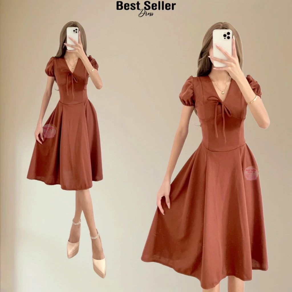 VICTORIA PUFF SLEEVE DRESS BUY 1 TAKE 1