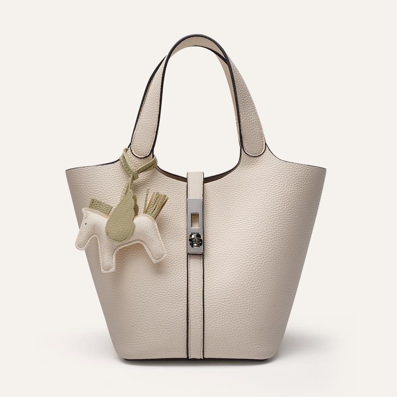 HERMES INSPIRED LEATHER BUCKET BAG 70% OFF