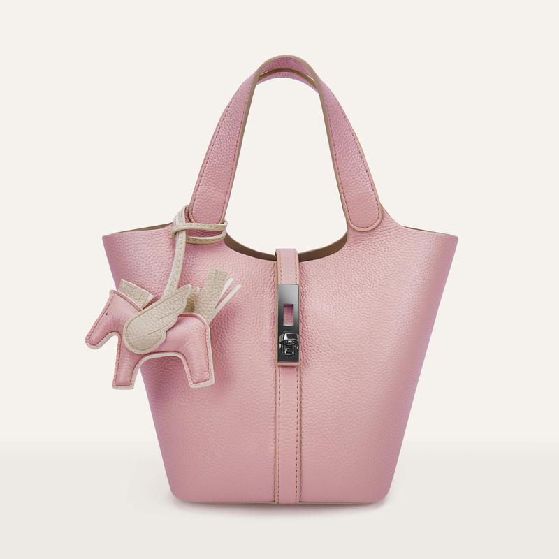 HERMES INSPIRED LEATHER BUCKET BAG 70% OFF