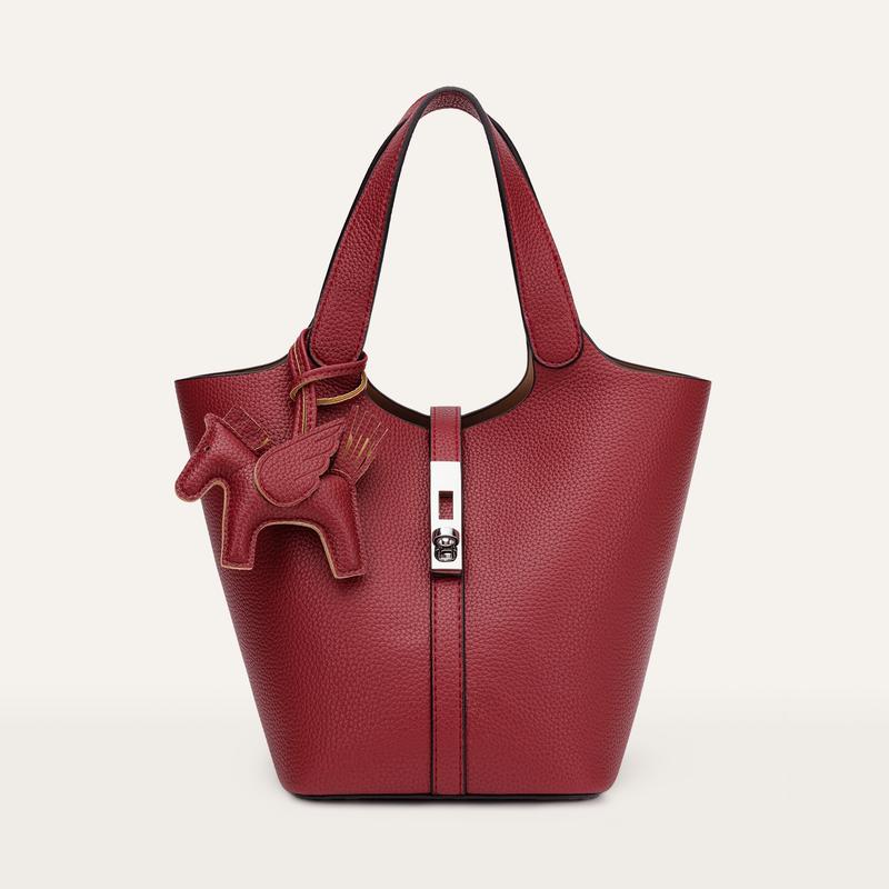 HERMES INSPIRED LEATHER BUCKET BAG 70% OFF