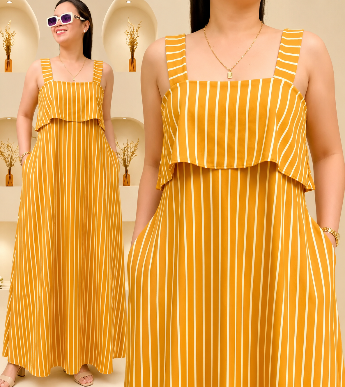 SOFT CREPE MAXI DRESS ( BUY 1 TAKE 1 )
