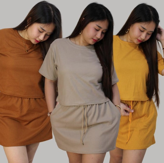 PLUS SIZE TOP&SKIRT TERNO (BUY 1 TAKE 1)