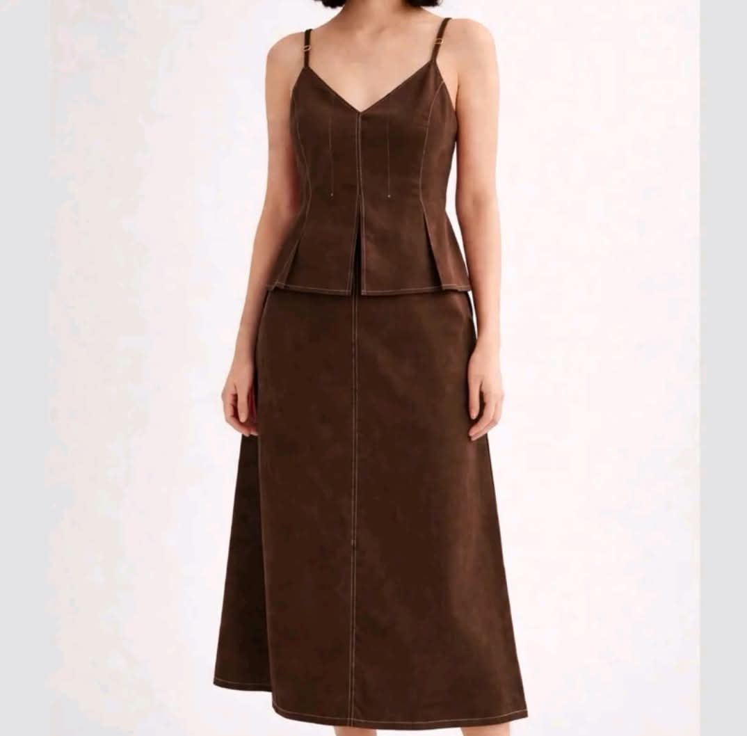 COTTON LINEN PEPLUM TERNO ( 70% OFF )
