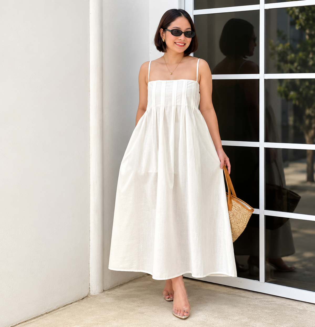 RITZ SMOCKED MAXI DRESS ( 70% OFF)