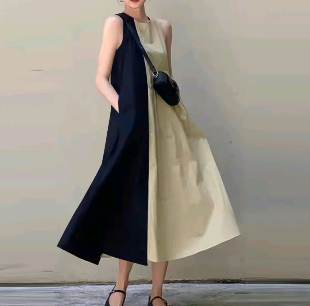 RHAKI SLEEVELESS DRESS ( 70% OFF )