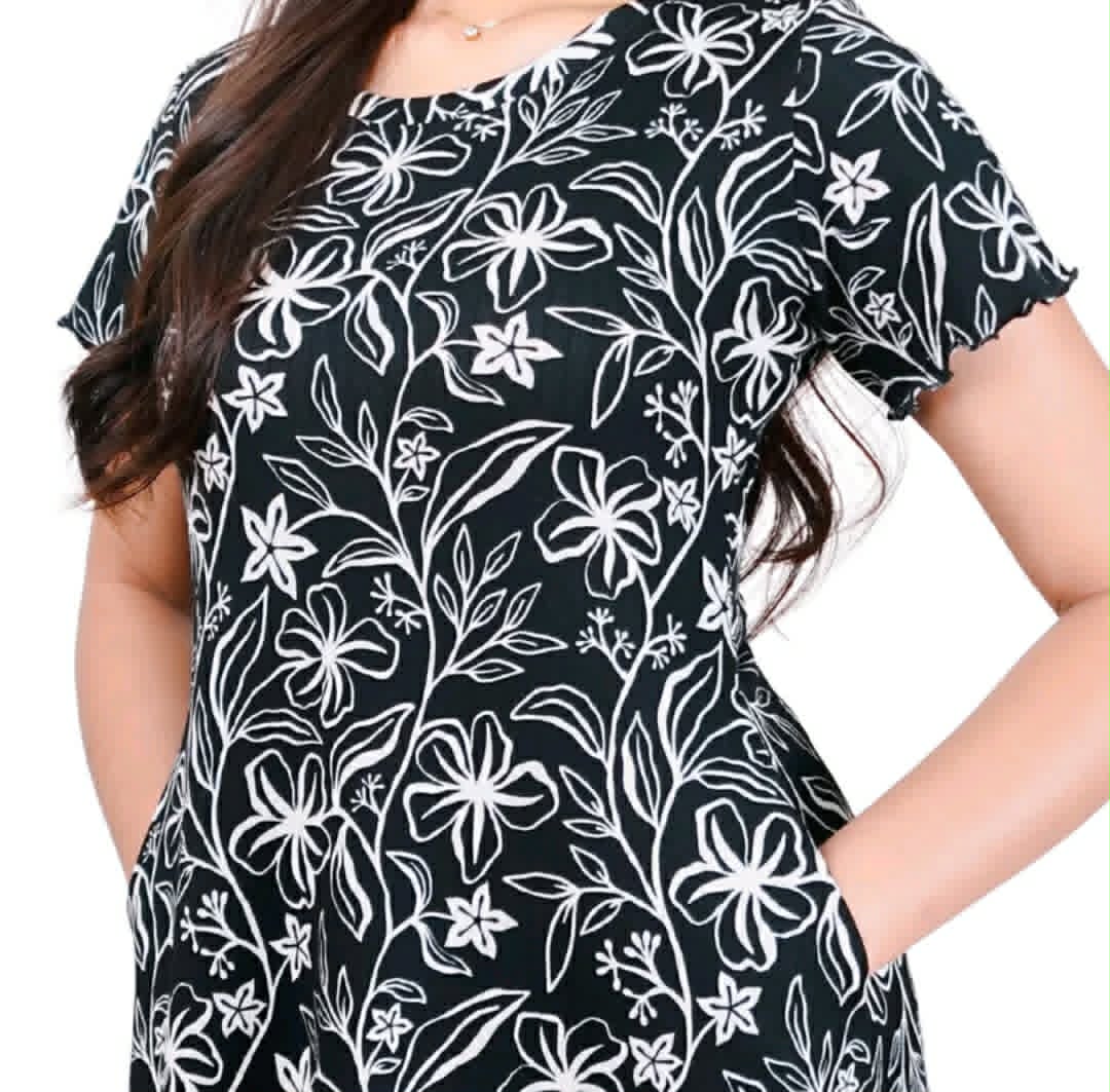 LETTUCE DRESS WITH SIDE POCKETS ( BUY 1 TAKE 1 )