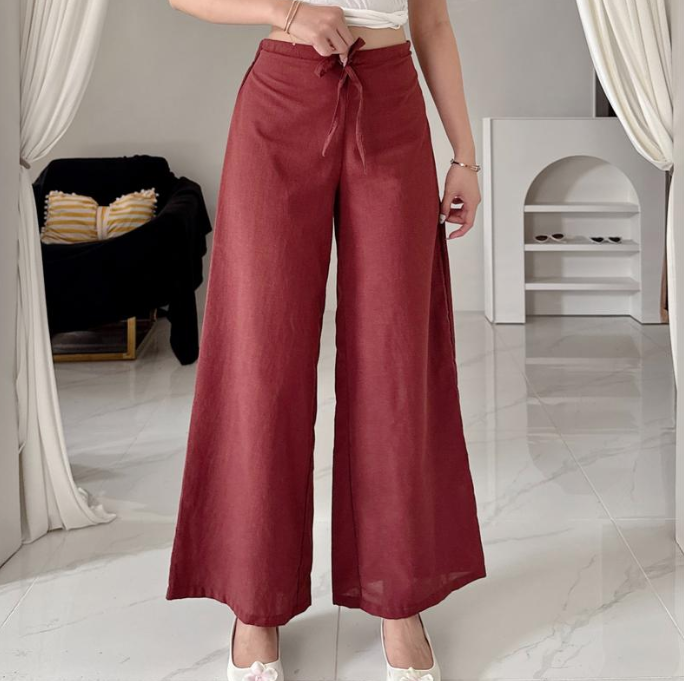 FRANCHESKA LINEN WIDE LEG PANTS (BUY 2 TAKE 1)
